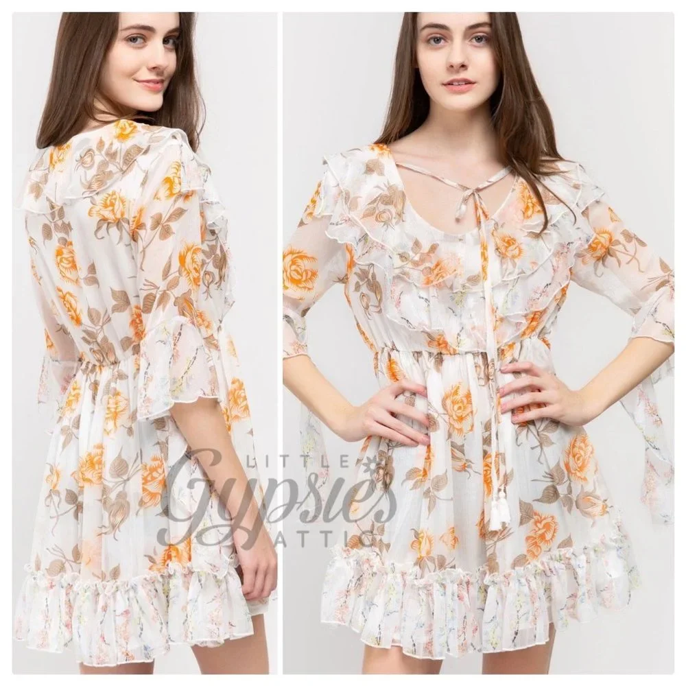 POL Fairy Garden Farmhouse Mini Dress - Picture 3 of 16